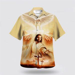 Jesus Christ Reaching Out Hand Hawaiian Shirts…