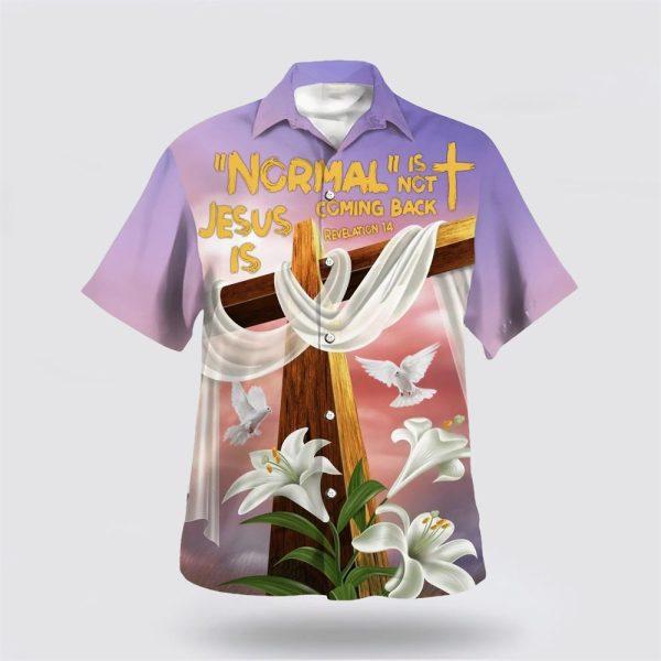 Jesus Cross Easter Lilies Flowers Hawaiian Shirt – Gifts For Christians