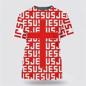 Jesus Cross Red All Over Print 3D…