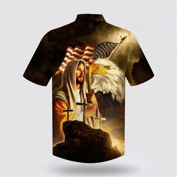 Jesus Eagle American Flag United States Hawaiian Shirts – Gifts For Christians