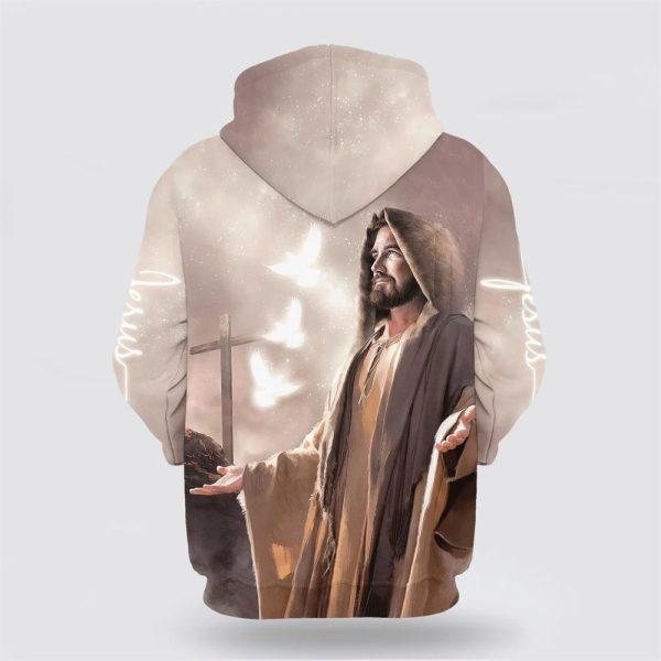 Jesus Faith Hope Love All Over Print 3D Hoodie – Gifts For Christian Families