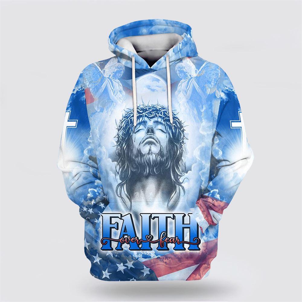 Jesus Faith Over Fear Hoodies Jesus All Over Print 3D Hoodie – Gifts For Christian Families Jesus Faith Over Fear Hoodies Jesus All Over Print 3D Hoodie – Gifts For Christian Families