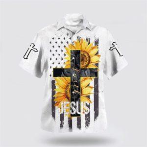 Jesus Faith Sunflower Hawaiian Shirts For Men…
