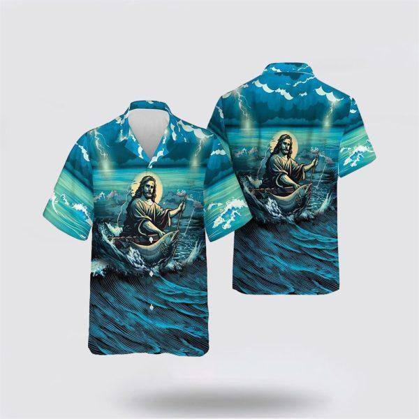 Jesus Fishing On The Beach Hawaiian Shirt – Gifts For Christians