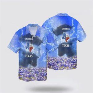 Jesus God Bless Texas Hawaiian Shirt –…