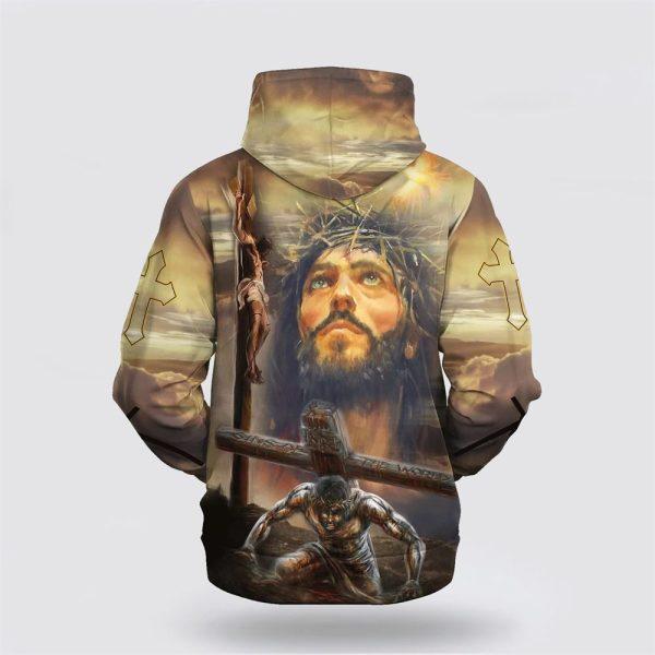 Jesus God Is My Savior My Everything Life Of Jesus All Over Print 3D Hoodie – Gifts For Christian Families