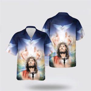 Jesus Hand Of God Dove Hawaiian Shirts…