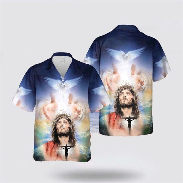 Jesus Hand Of God Dove Hawaiian Shirts – Gifts For Christians