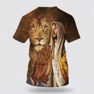 Jesus Hands With The Lion All Over Print 3D T Shirt Gifts For Christian Friends 2 qdqgji.jpg