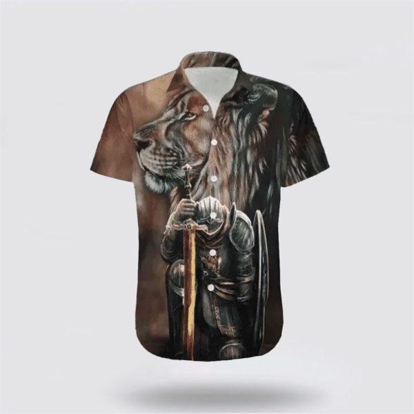 Jesus Hawaiian Shirt With Armor Of God & Lion – Gifts For Christians
