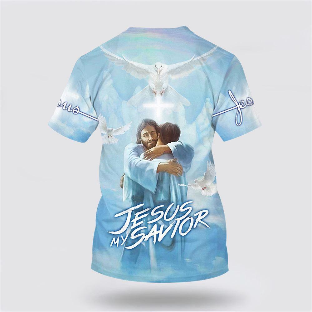 Jesus Holding Is My Savior All Over Print 3D T Shirt – Gifts For Christians Jesus Holding Is My Savior All Over Print 3D T Shirt – Gifts For Christians
