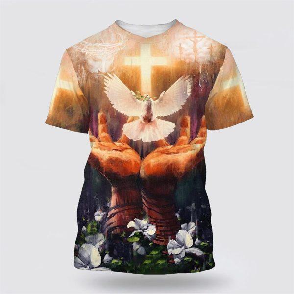 Jesus Holy Spirit All Over Print 3D T Shirt – Gifts For Christian Friends