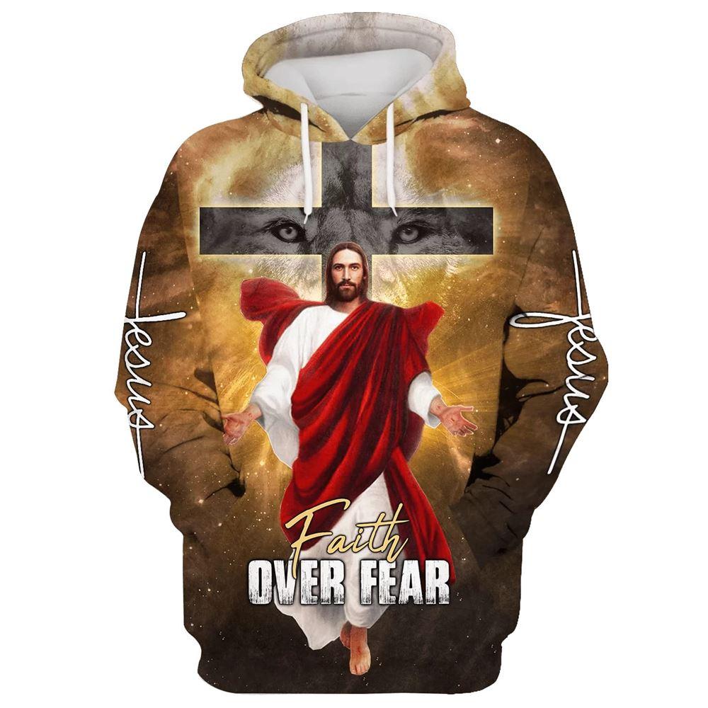 Jesus Is Coming Soon Faith Over Fear All Over Print 3D Hoodie – Gifts For Christian Families Jesus Is Coming Soon Faith Over Fear All Over Print 3D Hoodie – Gifts For Christian Families