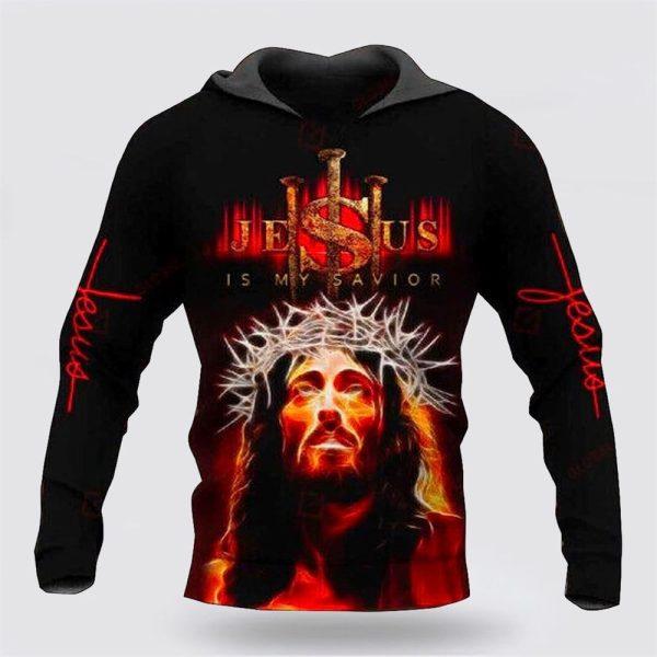 Jesus Is My Savior All Over Print 3D Hoodie – Gifts For Christian Families