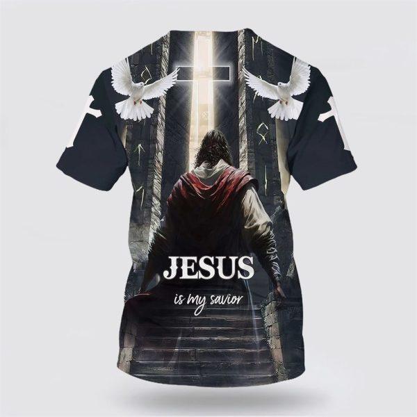 Jesus Is My Savior Christian Cross Dove All Over Print 3D T Shirt – Gifts For Christian Families