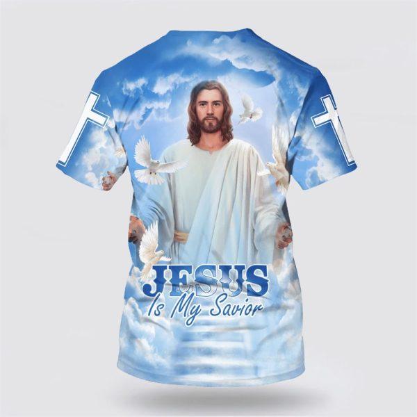 Jesus Is My Savior Christian Cross Dove All Over Print 3D T Shirt – Gifts For Christian Friends