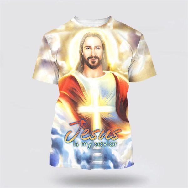 Jesus Is My Savior Cross All Over Print 3D T Shirt – Gifts For Christians