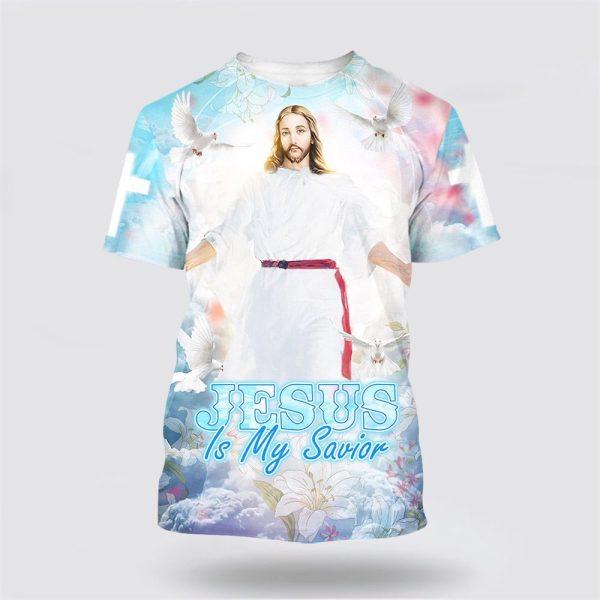Jesus Is My Savior Eagle All Over Print 3D T Shirt – Gifts For Christian Friends