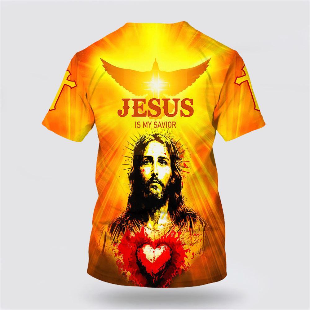 Jesus Is My Savior Heart All Over Print 3D T Shirt – Gifts For Christian Friends