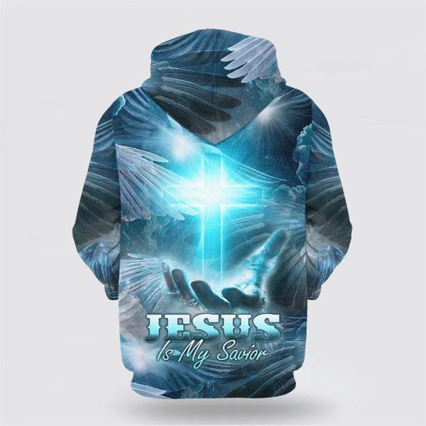 Jesus Is My Savior Hoodie Hand Holding Cross All Over Print 3D Hoodie – Gifts For Christian Families