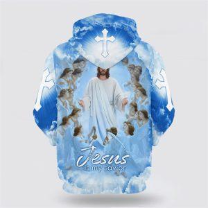 Jesus Is My Savior Hoodie Jesus And Angels All Over Print 3D Hoodie Gifts For Christian Families 2 ywqbvd.jpg
