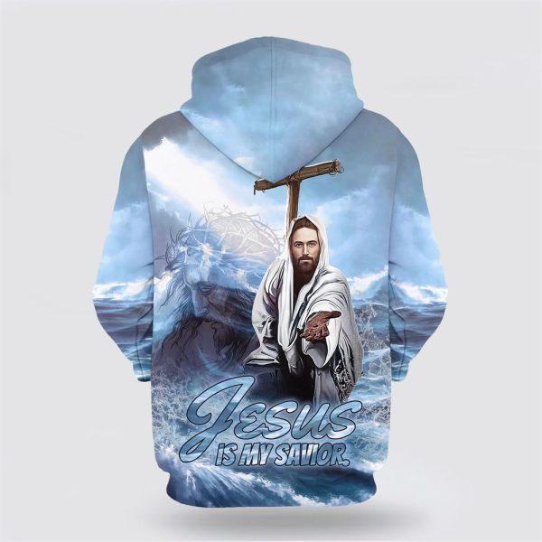 Jesus Is My Savior Hoodie Jesus Hand All Over Print 3D Hoodie – Gifts For Christian Families