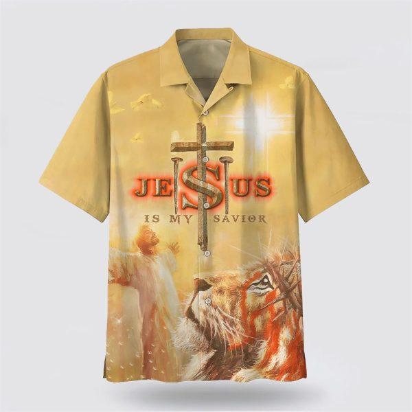 Jesus Is My Savior Jesus Arms Wide Open Hawaiian Shirts – Gifts For People Who Love Jesus