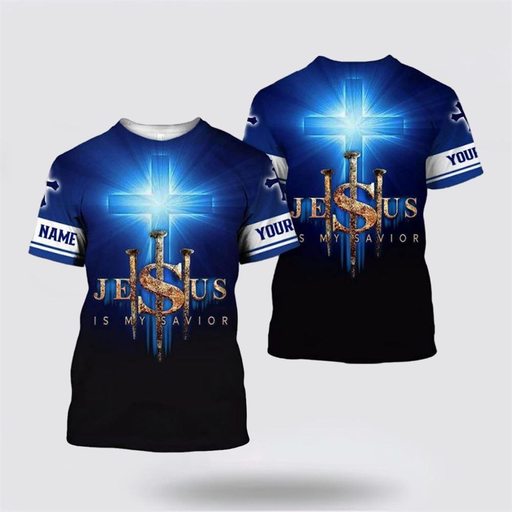 Jesus Is My Savior Light Cross All Over Print 3D T Shirt – Gifts For Christian Friends Jesus Is My Savior Light Cross All Over Print 3D T Shirt – Gifts For Christian Friends