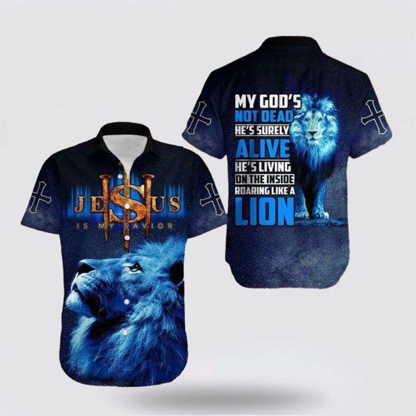 Jesus Is My Savior Lion Christian Hawaiian Shirts – Gifts For People Who Love Jesus