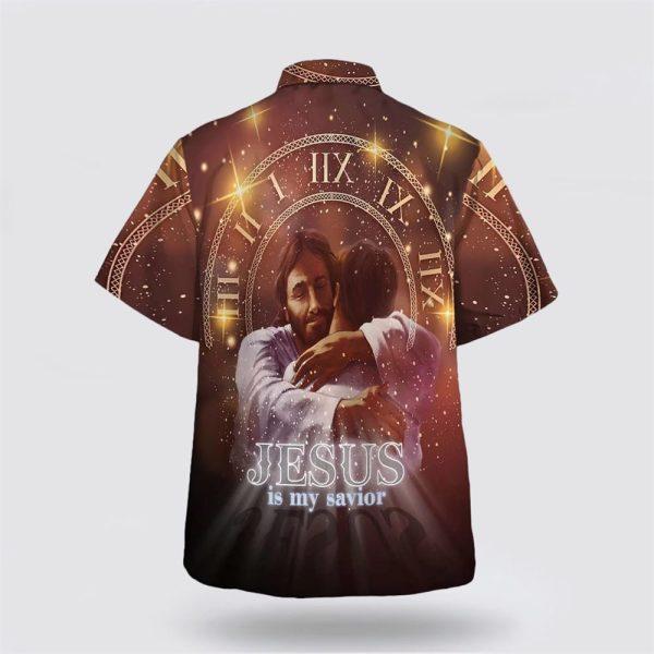 Jesus Is My Savior Man Hugging Jesus Hawaiian Shirts – Gifts For People Who Love Jesus