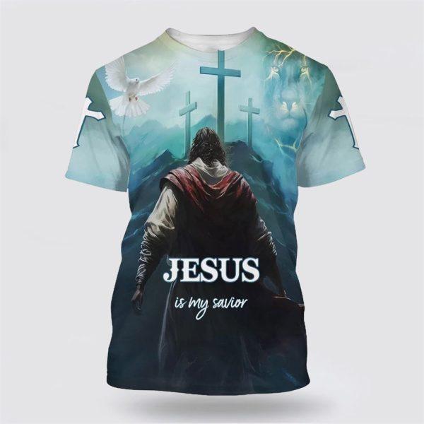 Jesus Is My Savior Picture All Over Print 3D T Shirt – Gifts For Christian Friends