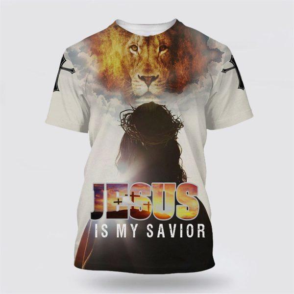 Jesus Is My Savior Potrait All Over Print 3D T Shirt – Gifts For Christian Friends