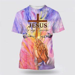 Jesus Is My Savior Pray All Over Print 3D T Shirt Gifts For Christian Friends 1 r1qlho.jpg
