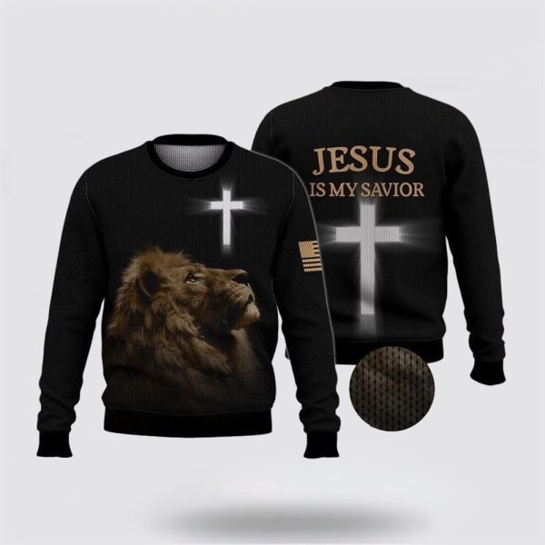 Jesus Is My Savior Ugly Christmas Sweater For Men & Women Adult – Gifts For Christians