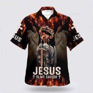 Jesus Is My Savior Warrior Hawaiian Shirt…