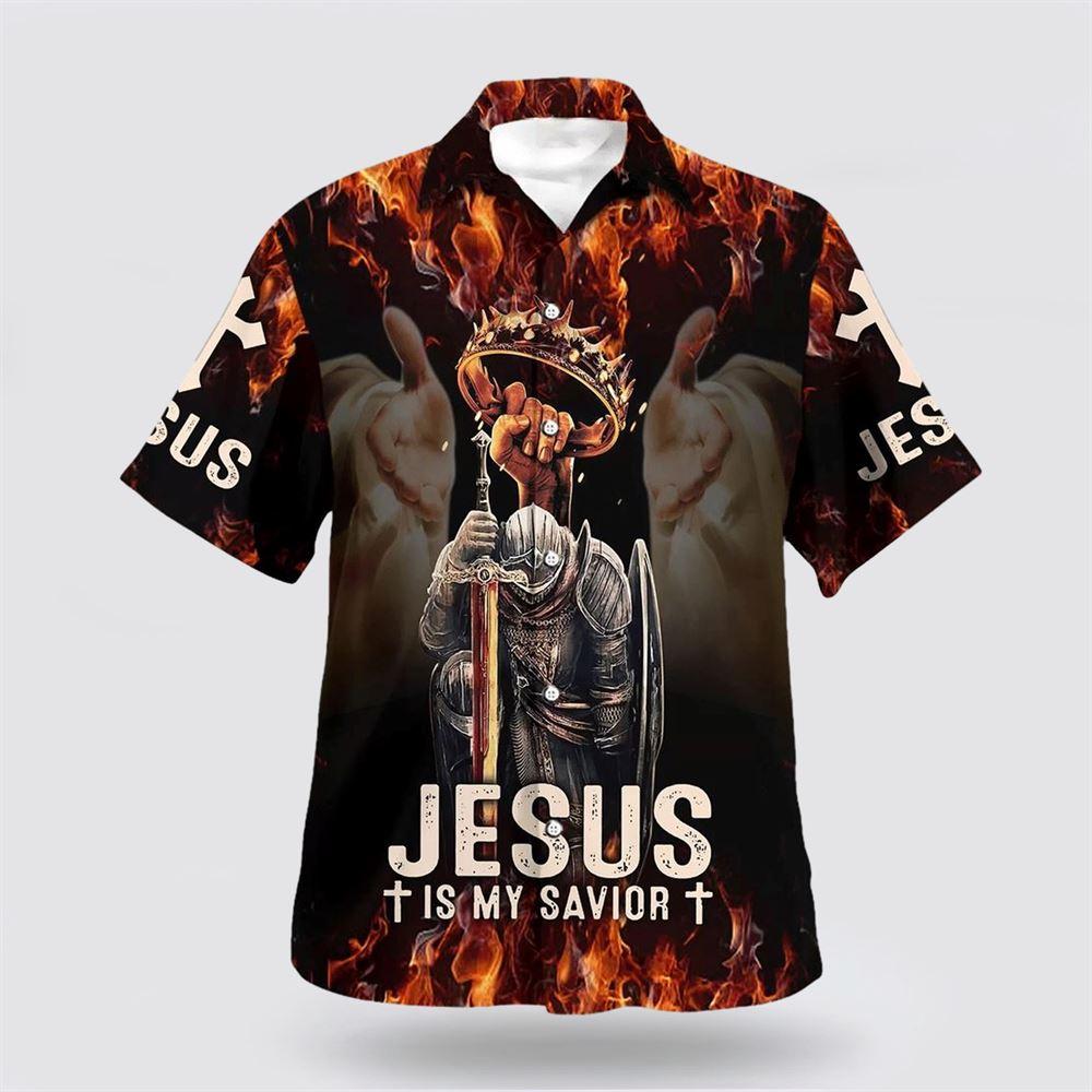 Jesus Is My Savior Warrior Hawaiian Shirt – Gifts For People Who Love Jesus Jesus Is My Savior Warrior Hawaiian Shirt – Gifts For People Who Love Jesus