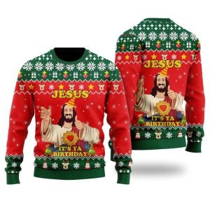 Jesus It’s Ya Birthday Ugly Christmas Sweater…