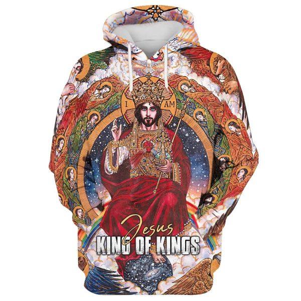 Jesus King Of Kings All Over Print 3D Hoodie – Gifts For Christian Families