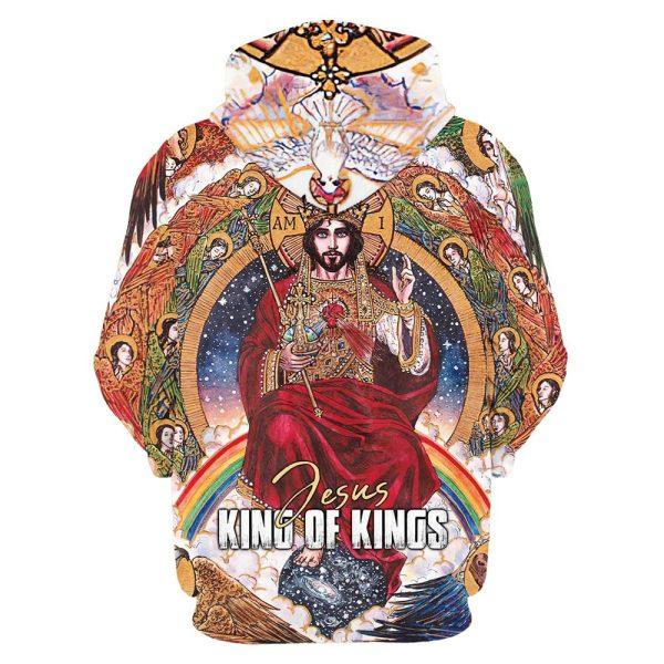 Jesus King Of Kings All Over Print 3D Hoodie – Gifts For Christian Families