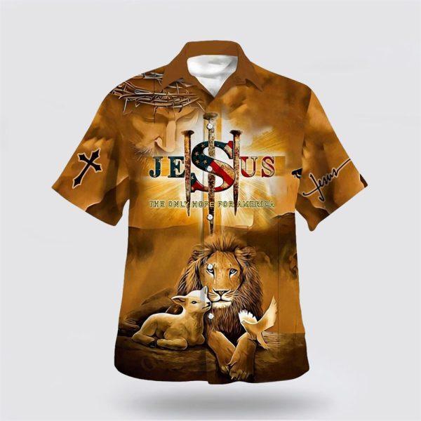 Jesus Lion And Lamb Hawaiian Shirts For Men – Gifts For People Who Love Jesus