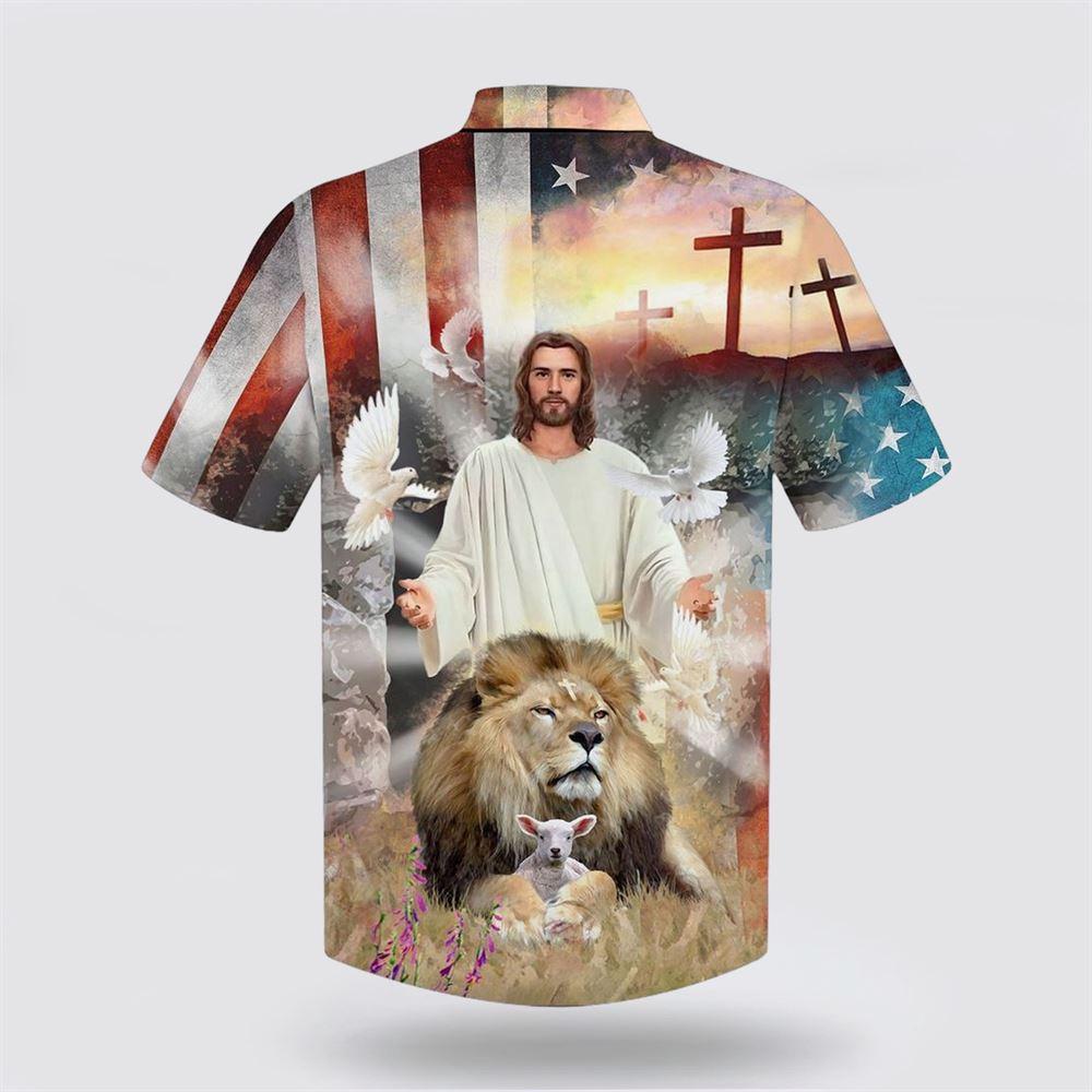 Jesus Lion And The Lamb Cross Hawaiian Shirts – Gifts For People Who Love Jesus Jesus Lion And The Lamb Cross Hawaiian Shirts – Gifts For People Who Love Jesus