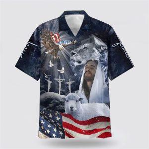 Jesus Lion And The Lamb Eagle Hawaiian Shirts Gifts For People Who Love Jesus 1 lvaupe.jpg