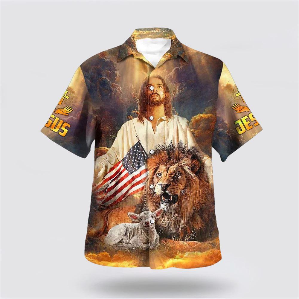 Jesus Lion And The Lamb Hawaiian Shirts For Men – Gifts For People Who Love Jesus Jesus Lion And The Lamb Hawaiian Shirts For Men – Gifts For People Who Love Jesus