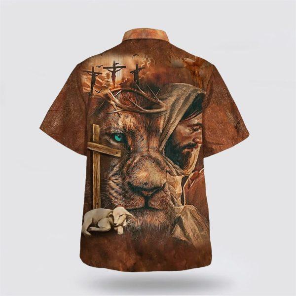 Jesus Lion Cross And The Lamb Hawaiian Shirts – Gifts For People Who Love Jesus