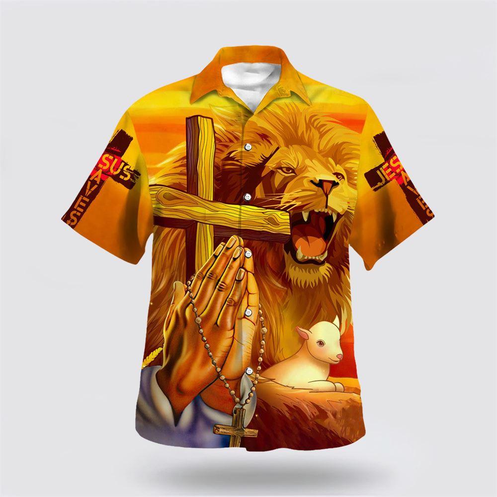 Jesus Lion Cross Faith Over Fear Hawaiian Shirt – Gifts For People Who Love Jesus Jesus Lion Cross Faith Over Fear Hawaiian Shirt – Gifts For People Who Love Jesus