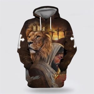 Jesus Lion Dove All Over Print Hoodie…
