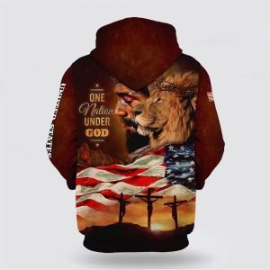 Jesus Lion Face American Flag All Over Print Hoodie Shirt Gifts For Christian Families 2 iyajxx.jpg