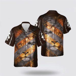 Jesus Lion Hawaiian Shirts Christian For Men…