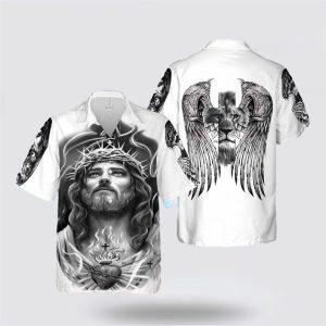 Jesus Lion Heart Wings Hawaiian Shirt –…