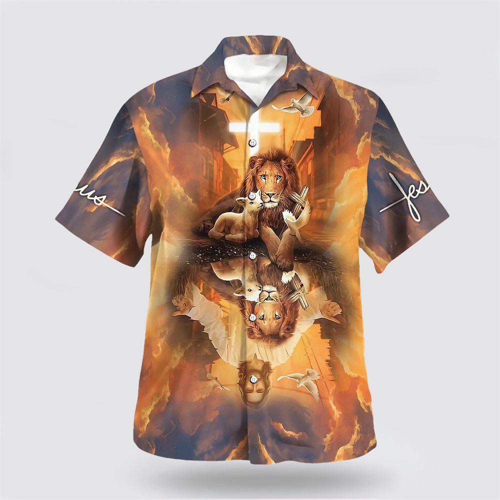 Jesus Lion King And Lamb Cross Hawaiian Shirts – Gifts For People Who Love Jesus Jesus Lion King And Lamb Cross Hawaiian Shirts – Gifts For People Who Love Jesus